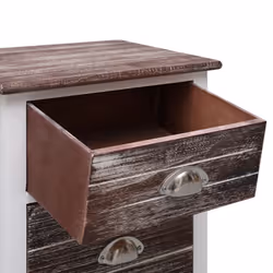 VidaXL 284048 comodino Marrone, Bianco - Vista aggiuntiva 5