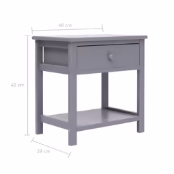 VidaXL 284051 comodino Grigio - Vista aggiuntiva 7