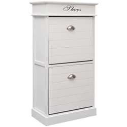 Vidaxl - Scarpiera Bianca 50x28x98 cm in Legno di Paulownia 146698