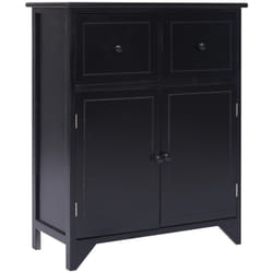 Armadietto, Mobile Moderno Nero 60x30x75 cm in Legno di Paulownia vidaXL 5001