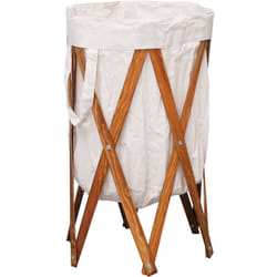 Vidaxl - Cesto della Biancheria Pieghevole Crema Legno e Tessuto 887264