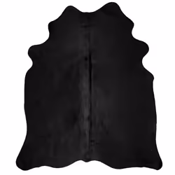 vidaXL Tappeto in Vera Pelle Bovina Nero 150x170 cm - Vista aggiuntiva 2
