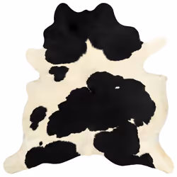 Tappeto in Vera Pelle Bovina Bianco e Nero 150x170 cmcod mxl 79848 - Vista aggiuntiva 2