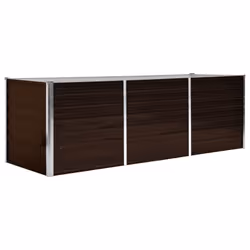 Letto Rialzato Giardino Marrone 240x80x77 cm in Acciaio Zincatocod mxl 130941 - Vista aggiuntiva 2