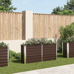 Vidaxl - Letto Rialzato Giardino Marrone 160x40x77 cm in Acciaio Zincato