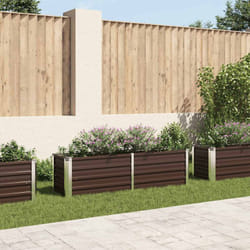 Vidaxl - Letto Rialzato Giardino Marrone 160x40x45 cm in Acciaio Zincato