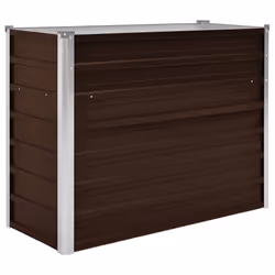 vidaXL Letto Rialzato Giardino Marrone 100x40x77 cm in Acciaio Zincato - Vista aggiuntiva 2