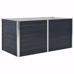 vidaXL Fioriera Rialzata Antracite 160x80x77 cm in Acciaio Zincato - Vista aggiuntiva 2