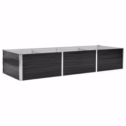 vidaXL Letto Rialzato Giardino Antracite 240x80x45 cm Acciaio Zincato - Vista aggiuntiva 2