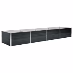 vidaXL Letto Rialzato Giardino Antracite 320x80x45 cm Acciaio Zincato - Vista aggiuntiva 2