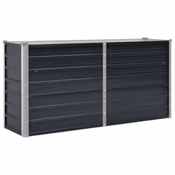 vidaXL Letto Rialzato Giardino Antracite 160x40x77 cm Acciaio Zincato - Vista aggiuntiva 2