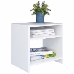 vidaXL Comodino Bianco 40x30x40 cm Legno Ingegnerizzato - Vista aggiuntiva 3