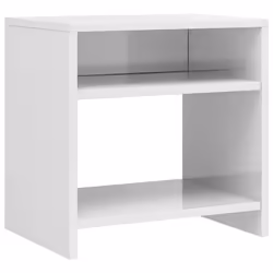 vidaXL Comodino Bianco Lucido 40x30x40 cm in Legno Multistrato - Vista aggiuntiva 2