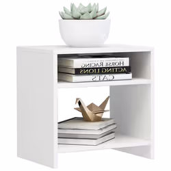 vidaXL Comodino Bianco Lucido 40x30x40 cm in Legno Multistrato - Vista aggiuntiva 3