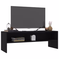 vidaXL Mobile Porta TV Nero 120x40x40 cm in Legno Multistrato - Vista aggiuntiva 3