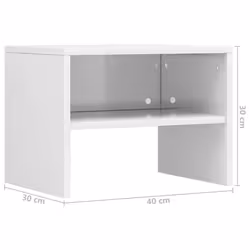 VidaXL 800075 comodino Bianco - Vista aggiuntiva 5