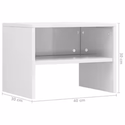 VidaXL 800076 comodino Bianco - Vista aggiuntiva 6