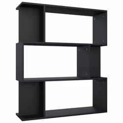 vidaXL Libreria/Divisorio Nero 80x24x96 cm in Legno Multistrato - Vista aggiuntiva 2
