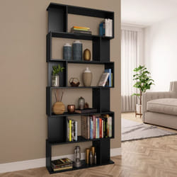 Libreria/Divisorio, Scaffale Nero 80x24x192 cm in Truciolato Vidaxl
