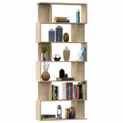 vidaXL Libreria/Divisorio Rovere Sonoma 80x24x192 cm Legno Multistrato - Vista aggiuntiva 3