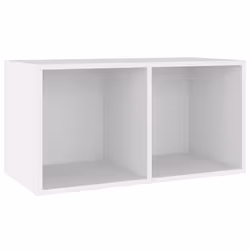 Contenitore per Vinili Bianco 71x34x36 cm in Legno Multistratocod mxl 94726 - Vista aggiuntiva 2