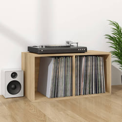 Contenitore per Vinili Rovere 71x34x36 cm in Legno Multistratocod mxl 97196