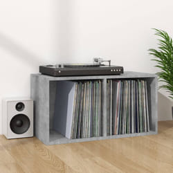 Vidaxl - Contenitore per Vinili Grigio Cemento 71x34x36cm in Multistrato 530482