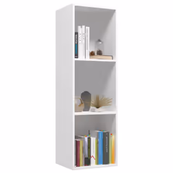 vidaXL Libreria/Mobile TV Bianco 36x30x114 cm in Legno Multistrato - Vista aggiuntiva 3