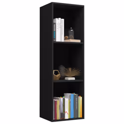 vidaXL Libreria/Mobile TV Nero 36x30x114 cm in Legno Multistrato - Vista aggiuntiva 3