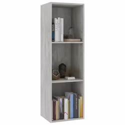 vidaXL Libreria/Mobile TV Grigio Cemento 36x30x114cm Legno Multistrato - Vista aggiuntiva 3