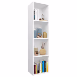 vidaXL Libreria / Mobile TV Bianco 36x30x143 cm in Legno Multistrato - Vista aggiuntiva 3