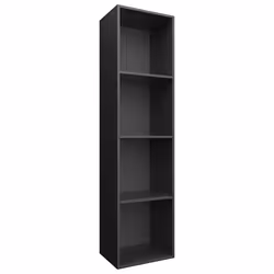 vidaXL Libreria/Mobile TV Nero 36x30x143 cm in Legno Multistrato - Vista aggiuntiva 2