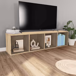 vidaXL Libreria/Mobile TV Rovere Sonoma 36x30x143 cm Legno Multistrato - Vista aggiuntiva 3