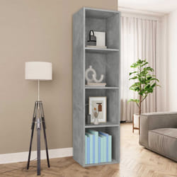vidaXL Libreria/Mobile TV Grigio Cemento 36x30x143 cm in Multistrato