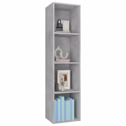 vidaXL Libreria/Mobile TV Grigio Cemento 36x30x143 cm in Multistrato - Vista aggiuntiva 3