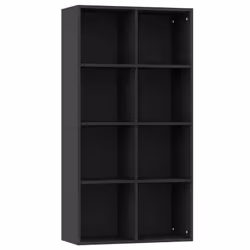 vidaXL Libreria/Credenza Nera 66x30x130 cm in Legno Multistrato - Vista aggiuntiva 2