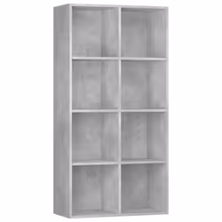 vidaXL Libreria/Credenza Grigio Cemento 66x30x130 cm Legno Multistrato - Vista aggiuntiva 2