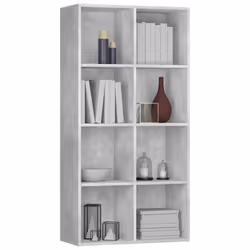 vidaXL Libreria/Credenza Grigio Cemento 66x30x130 cm Legno Multistrato - Vista aggiuntiva 3