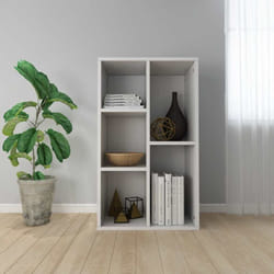 Libreria Credenza con 5 vani in Legno Mobile Salotto Elegante vari colori colore : bianco