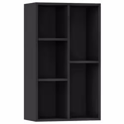 vidaXL Libreria/Credenza Nera 50x25x80 cm in Legno Multistrato - Vista aggiuntiva 2