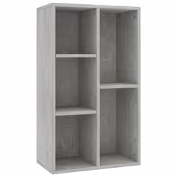 vidaXL Libreria/Credenza Grigio Cemento 50x25x80 cm Legno Multistrato - Vista aggiuntiva 2