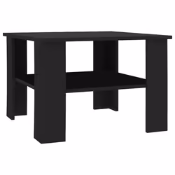 vidaXL Tavolino da Salotto Nero 60x60x42 cm in Legno Multistrato - Vista aggiuntiva 2