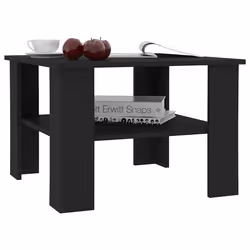 vidaXL Tavolino da Salotto Nero 60x60x42 cm in Legno Multistrato - Vista aggiuntiva 3