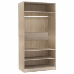 vidaXL Armadio Rovere Sonoma 100x50x200 cm in Legno Multistrato - Vista aggiuntiva 2