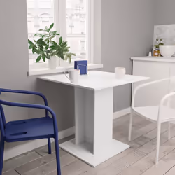 Colore: Bianco Materiale: Truciolato Dimensioni: 80 x 80 x 75 cm (L x D x A) Facile da pulire con un panno umido Aggiungete u ...