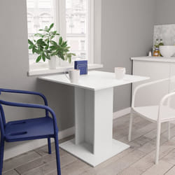 Vidaxl - Tavolo da Pranzo, Tavolo da Cucina Bianco 80x80x75 cm in Legno Multistrato 32467