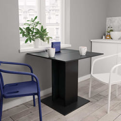vidaXL Tavolo da Pranzo Nero 80x80x75 cm in Legno Multistrato