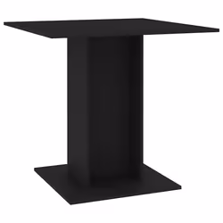 vidaXL Tavolo da Pranzo Nero 80x80x75 cm in Legno Multistrato - Vista aggiuntiva 2