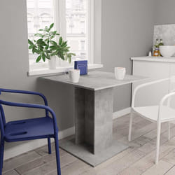 vidaXL Tavolo da Pranzo Grigio Cemento 80x80x75 cm Legno Multistrato