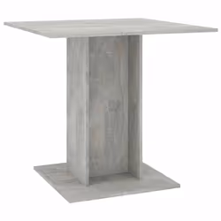 vidaXL Tavolo da Pranzo Grigio Cemento 80x80x75 cm Legno Multistrato - Vista aggiuntiva 2